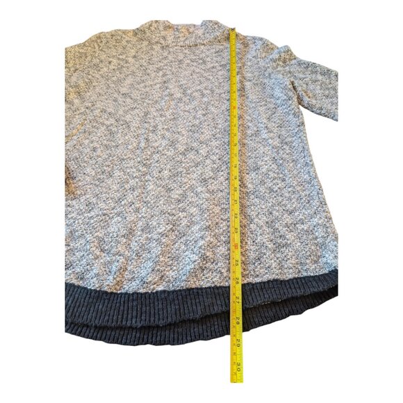 L.L. Bean Signature Cotton/Linen Ragg Sweater, Women's Large, Gray Black - Picture 6 of 11